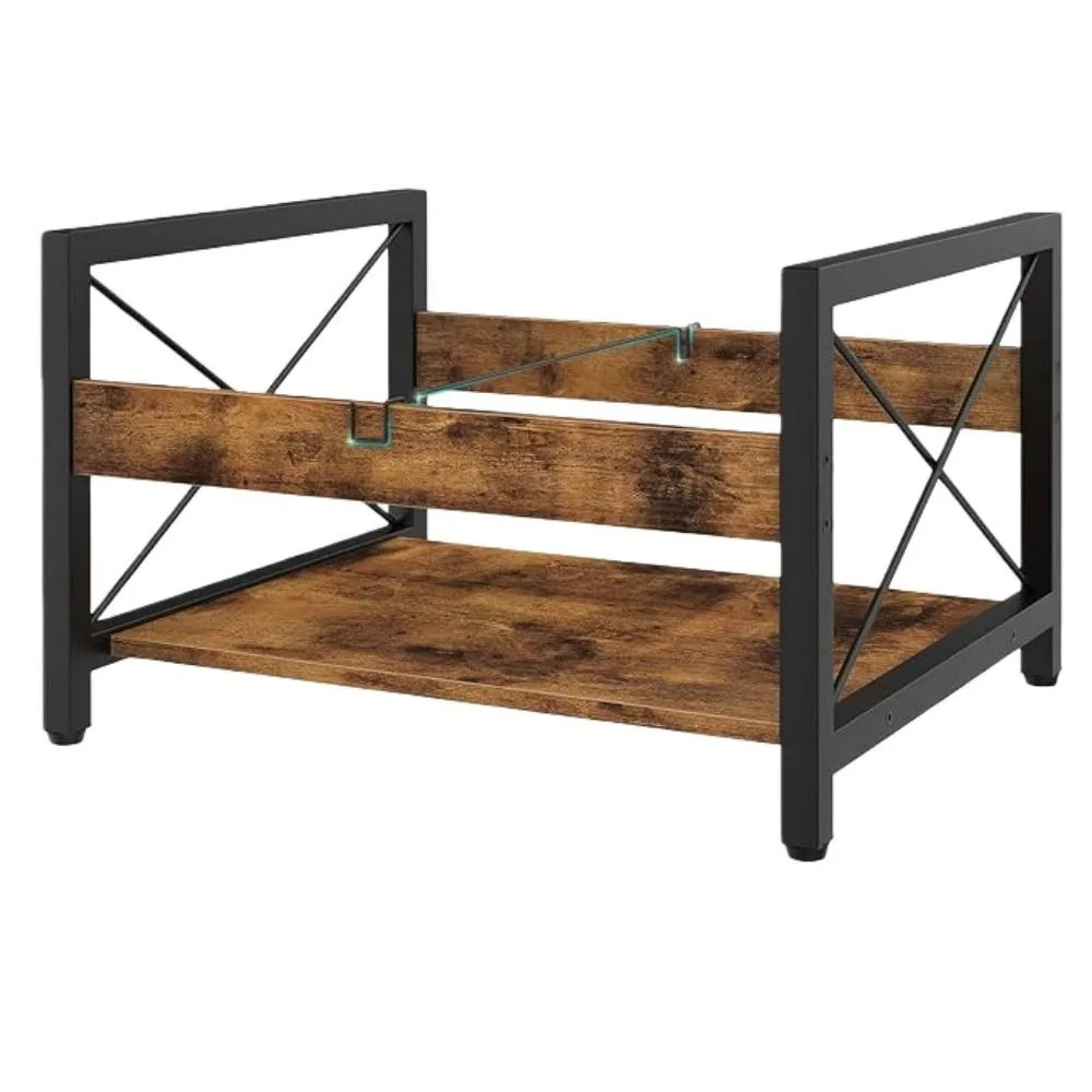 Wooden Material Vinyl Record Storage Holder Metal Material Durable Construction Vinyl Record Storage Rack Modern Style