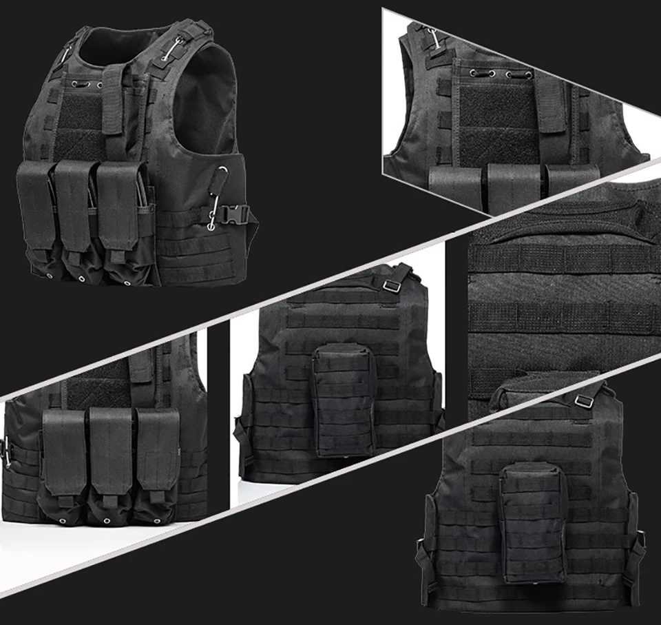 Imagem -05 - Airsoft Engrenagem Militar Tático Colete Molle Combate Assalto Placa Transportadora Colete Tático 10 Cores cs Roupas ao ar Livre Caça Colete