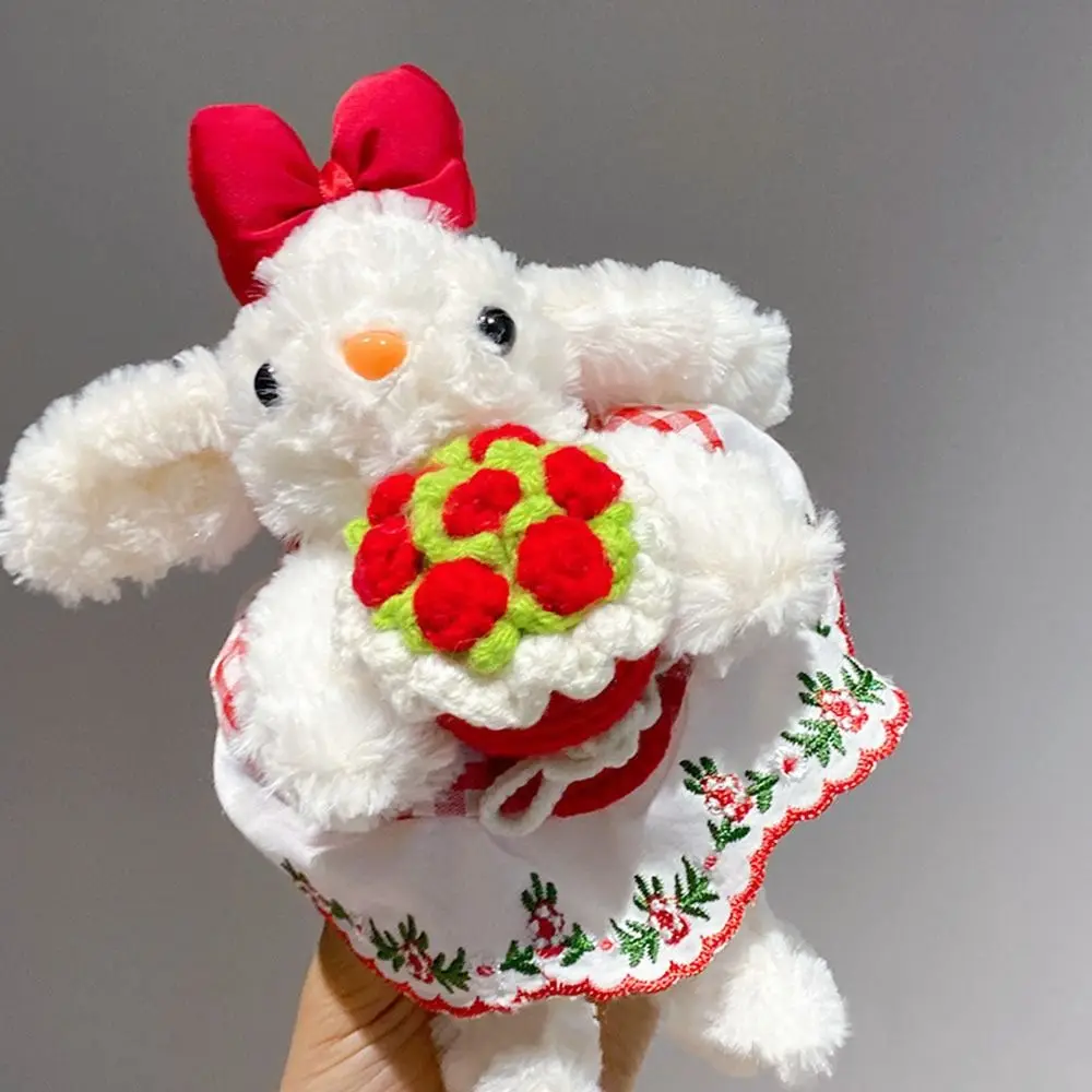 Creative Plush Rabbit Doll Pendant Lop Ears Cartoon Plush Doll Toys Stuffed Bowknot Doll Keychain Gifts