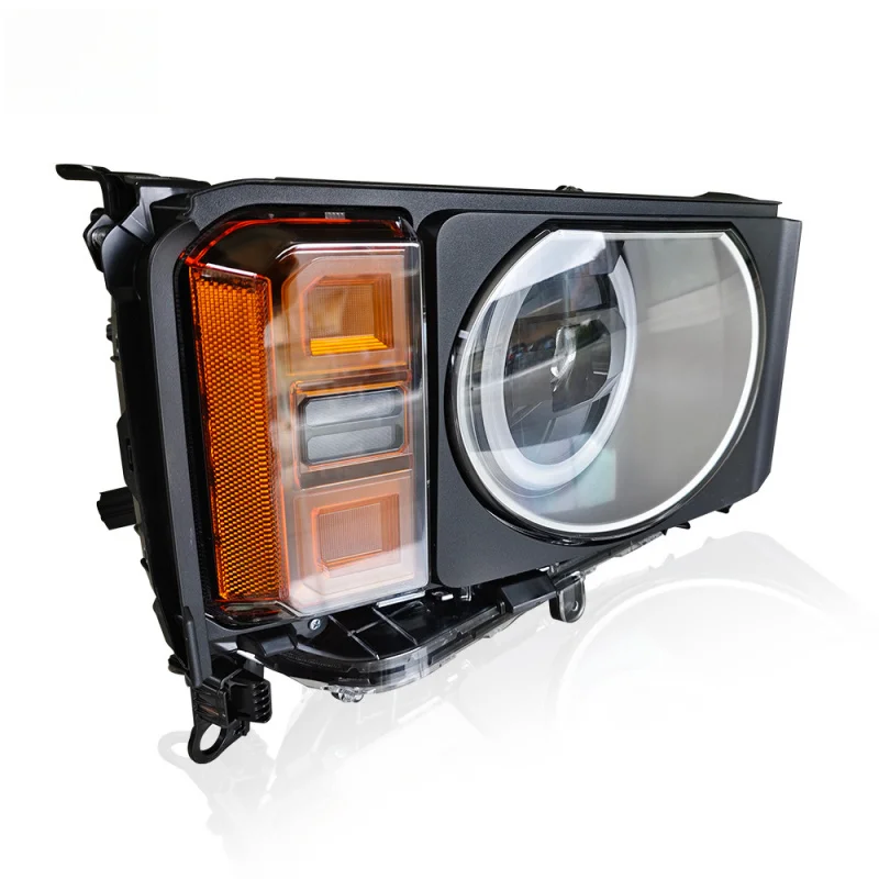 

Suitable for Prado LC250 2024+ headlight assembly, modified round light model with LED lens daytime running lights