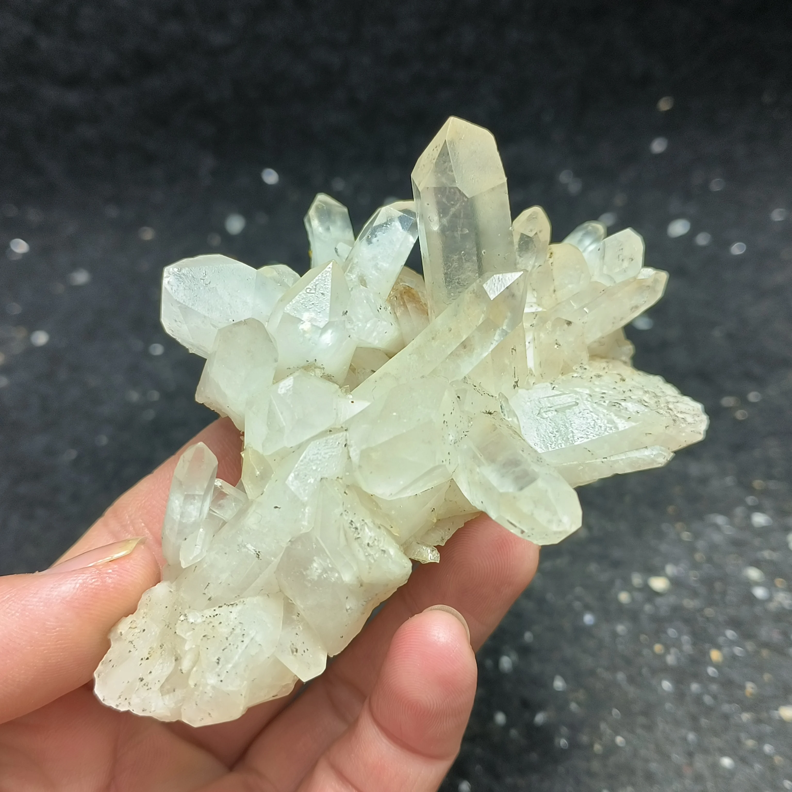 105.9gNatural Topaz cluster mineral quartz healing round vein teaching stone home decoration CRYSTAL QUARTZ GEM