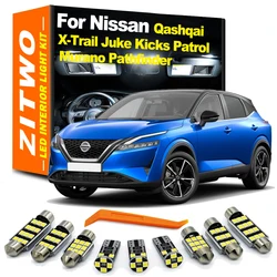 ZITWO LED Interior Light Kit For Nissan Qashqai J10 J11 J12 X-Trail T30 T31 T32 T33 Kicks Juke Pathfinder Murano Patrol Y61 Y62