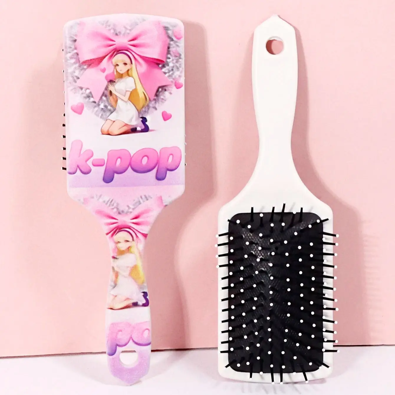 

K-POP themed anime style print air cushion massage comb, suitable for all hair types, Special for Real Hair Wigs