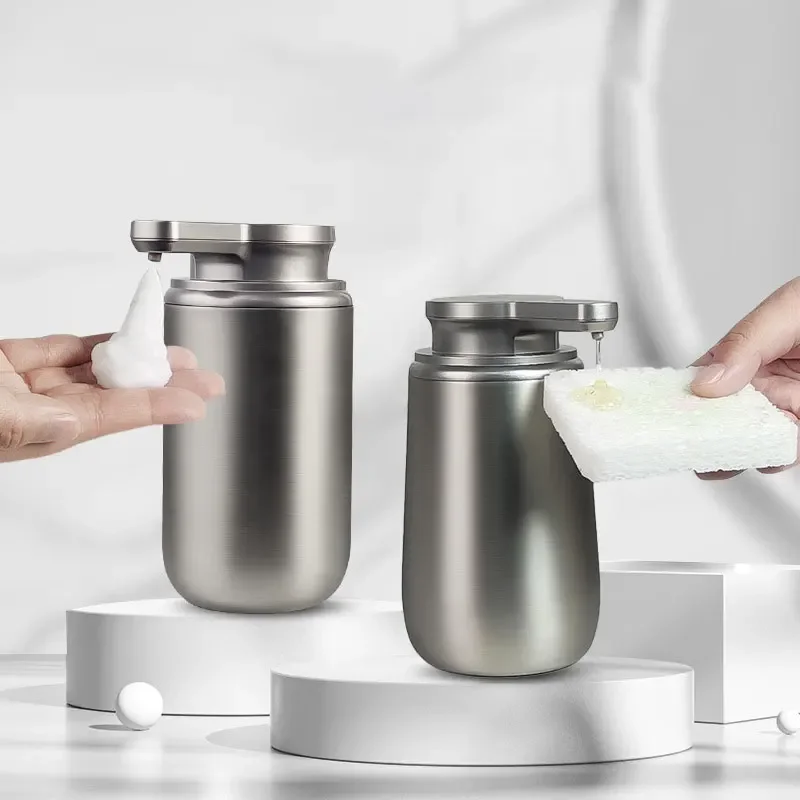 304 stainless steel induction soap dispenser automatic induction dishwashing detergent machine intelligent washing phone 350ml