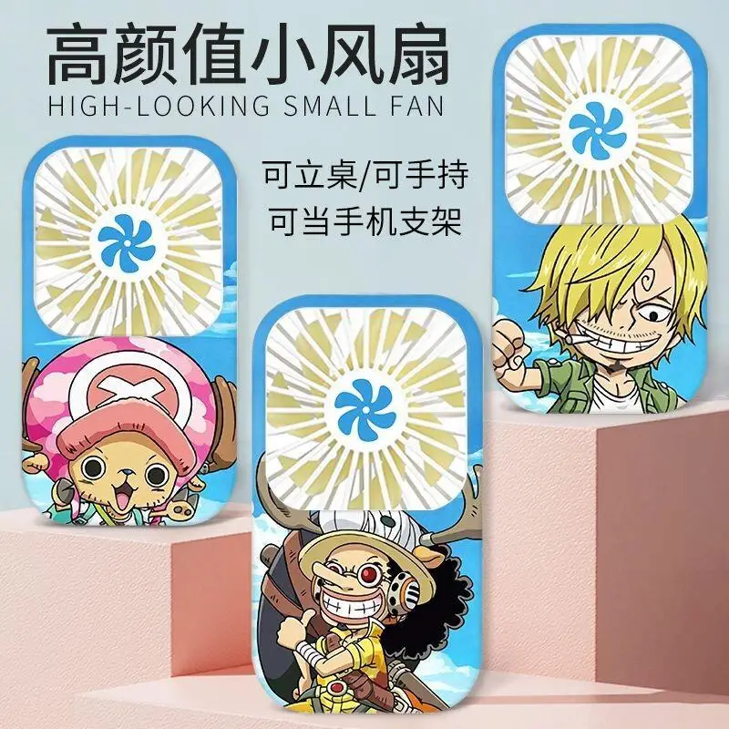One Piece Mini Fan Portable Handheld Small Fan Office Desk Creative Small Fan Handheld Student Summer Essential Birthday Gift