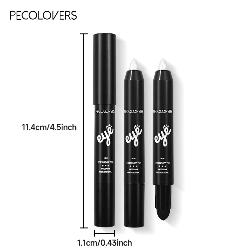 Waterproof Pearlescent Eyeshadow Eyeliner Pencil Glitter Matte Nude Eye Shadow Makeup Pigment Silkworm Eyeshadow Pen 6 Colors