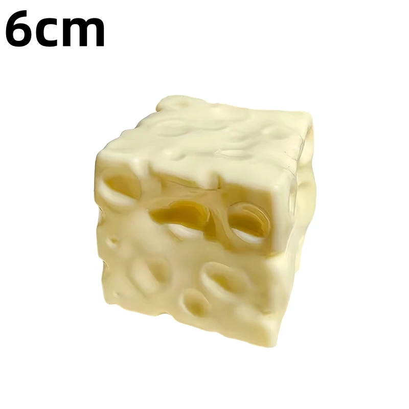    Zachte Kaasblokje Stressbal Knijpspeelgoed Vaseline Plasticiteit Geen Terugvering Zacht Aanvoelend Fidget Speelgoed Zintuiglijk Anti-Stress Speelgoed Cadeau