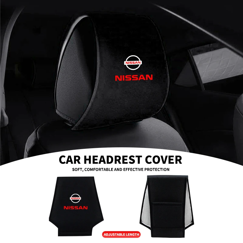 Car Logo Seat Backrest Headrest Cover Pillow Towel For Nissan Mazda Opel Skoda Peugeot Citroen LEXUS Dacia Tesla Cadillac Toyota