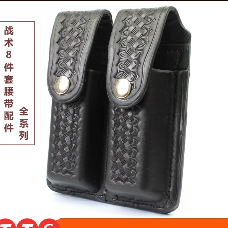 Full Set Woven Pattern Interphone Bag, Flashlight Cover, Key Buckle Handle Bag, Tactical Belt