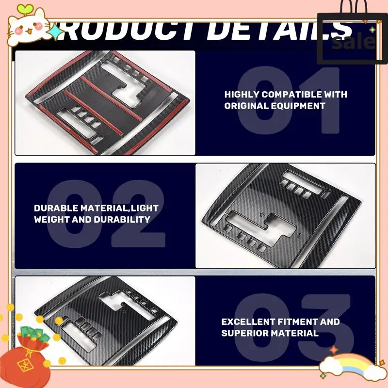 

NEW-For Mitsubishi PAJERO 2007-2019 Car Central Control Gear Shift Panel Cover Trim Frame Fit Inner Accessories