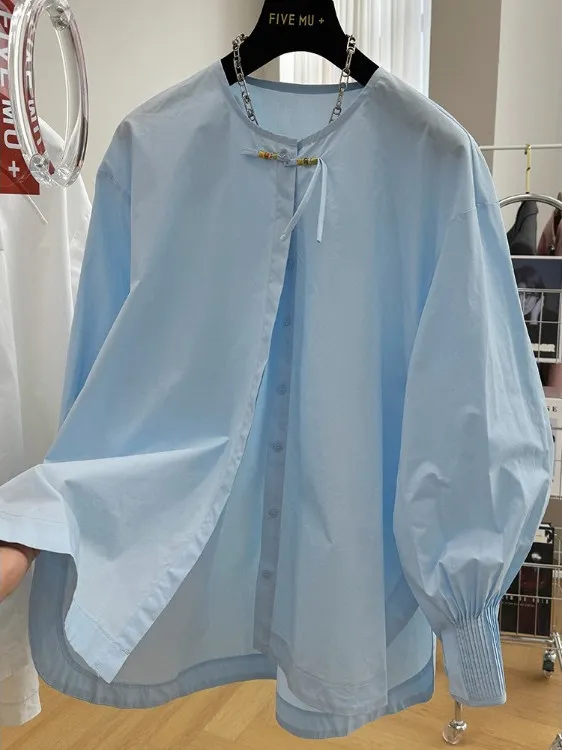 Новый китайский Sle Long Sve Cotton irt женский свободный крой повседневный круглый топ Ne весенний сезон удобный плюс размер