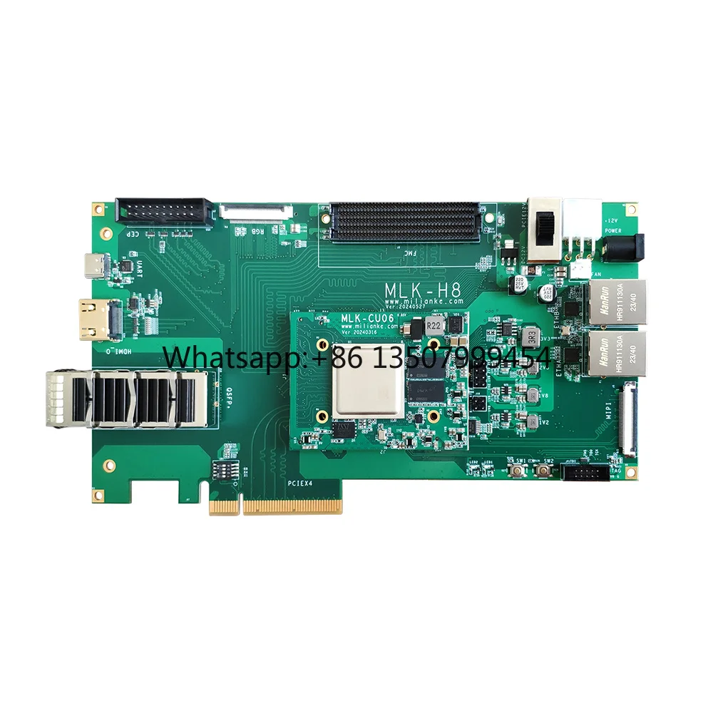 

Kintex UltraScale+ FPGA Development Board 1000G Ethernet PCIe3.0 X4 High-speed Communication Machine Vision DDR4 2400Mbps 6.1GB