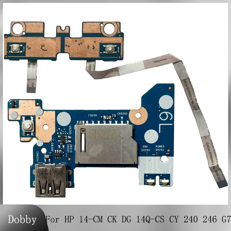 Original New For HP 14-CM 14-CK 14-DG 14Q-CS 14Q-CY TPN-I131 I132 240 G7 246 G7 SD Card Reader USB Port Board Laptop Accessories