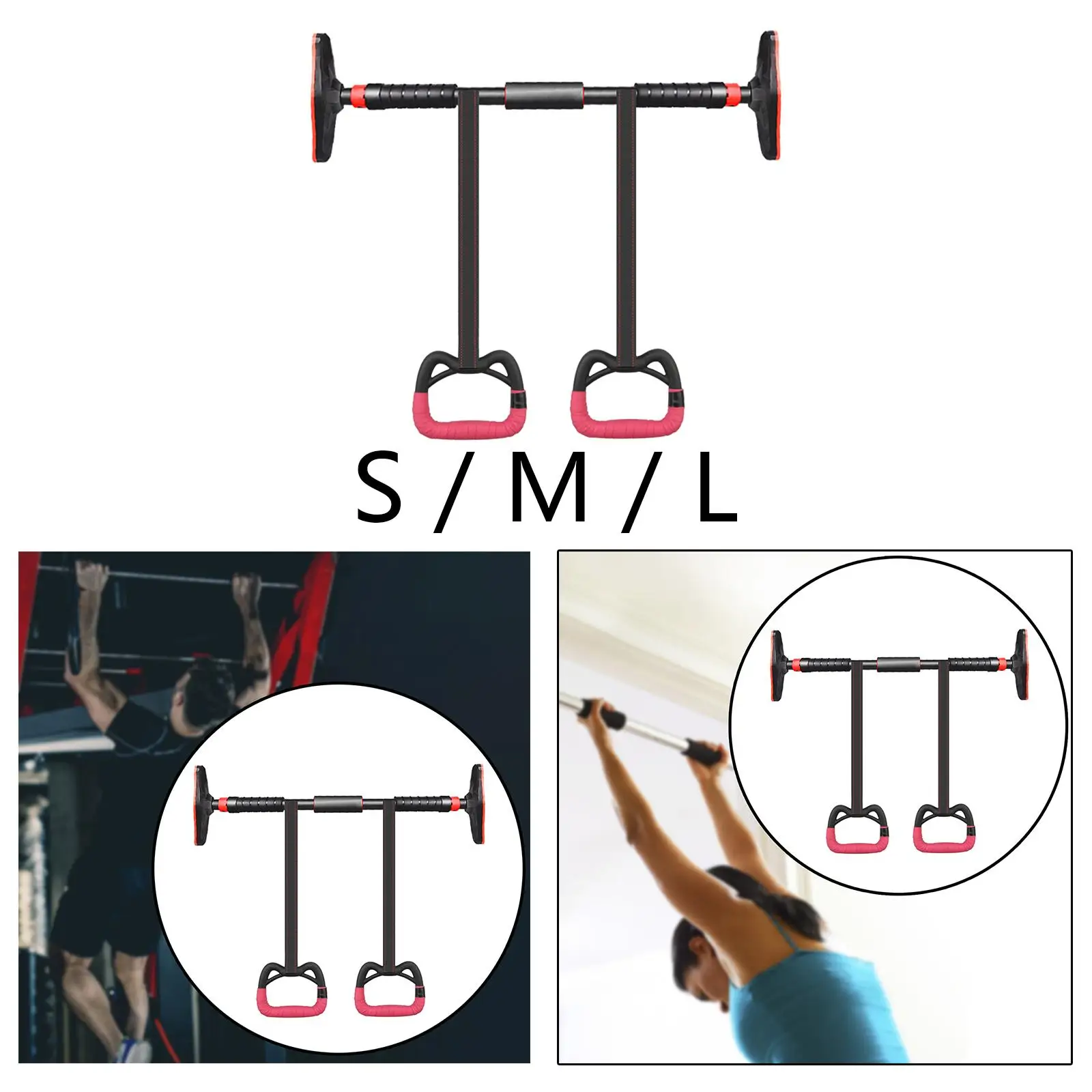 Pull up Bar for Doorway Sturdy Heavy Duty Fitness Equipment Door Horizontal Bar with Gymnastic Rings for Kids Easy to Install