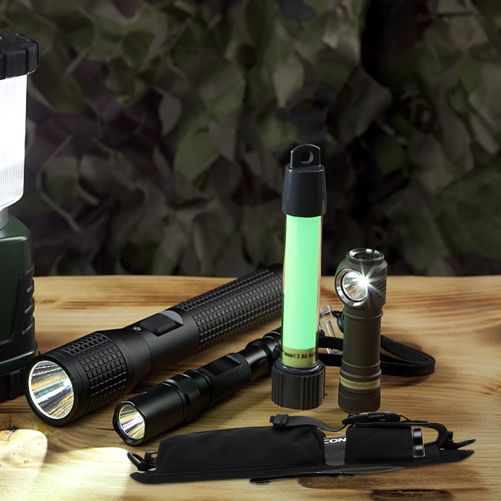 

1pc Flashlight Pouch Camping Hunting Accessory Portable Torch Storage Case Belt Mountable Durable Oxford Cloth Outdoor Hiking