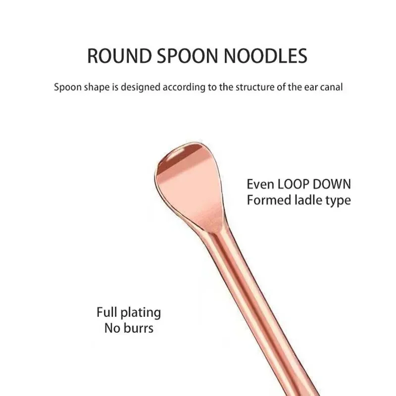 Stainless Steel Spiral Earpick Ears Scoop Ear Wax Cleaner Ear Cleaner Earwax Curette Spoon Care Ear Wax Cleaning Tools 귀지 클리너