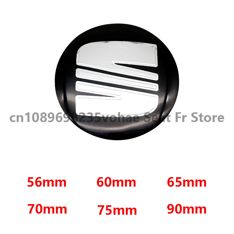 4pcs 56mm 60mm 65mm Car Styling Wheel Center Hub Caps Stickers Badge For Seat FR+ cupra Leon 2 mk2 mk3 5f Ibiza Altea Alhambra