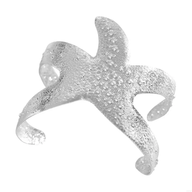 195C Elegant Adjustable Bracelet Unique Ocean Theme Arm Jewelry Gift Iron Sea Star Cuff Bangle Wristlet
