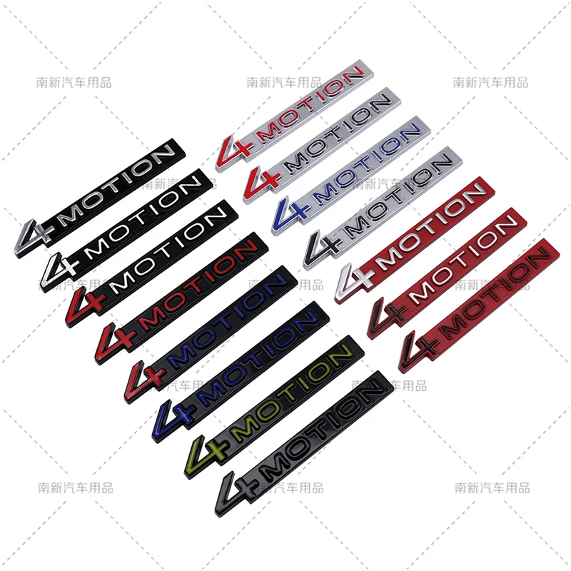 3D Metal 4motion Logo Badge 4 Motion Grill Emblem Car Front Hood Stickers Rear Trunk Emblem Car Body Stickers  Auto Accessories