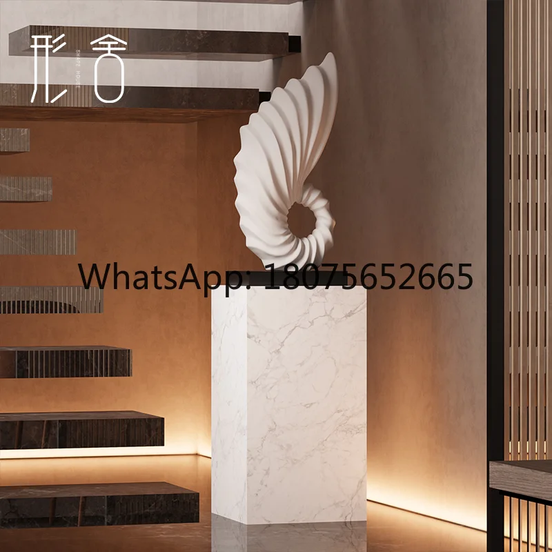 Modern art seashell sculpture floor piece hotel soft decoration handicraft