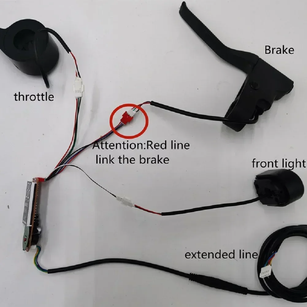 Set di acceleratore per cruscotto controller EScooter 36V 350W Display a LED Maniglia Freno Faro Parti di ricambio per scooter elettrico