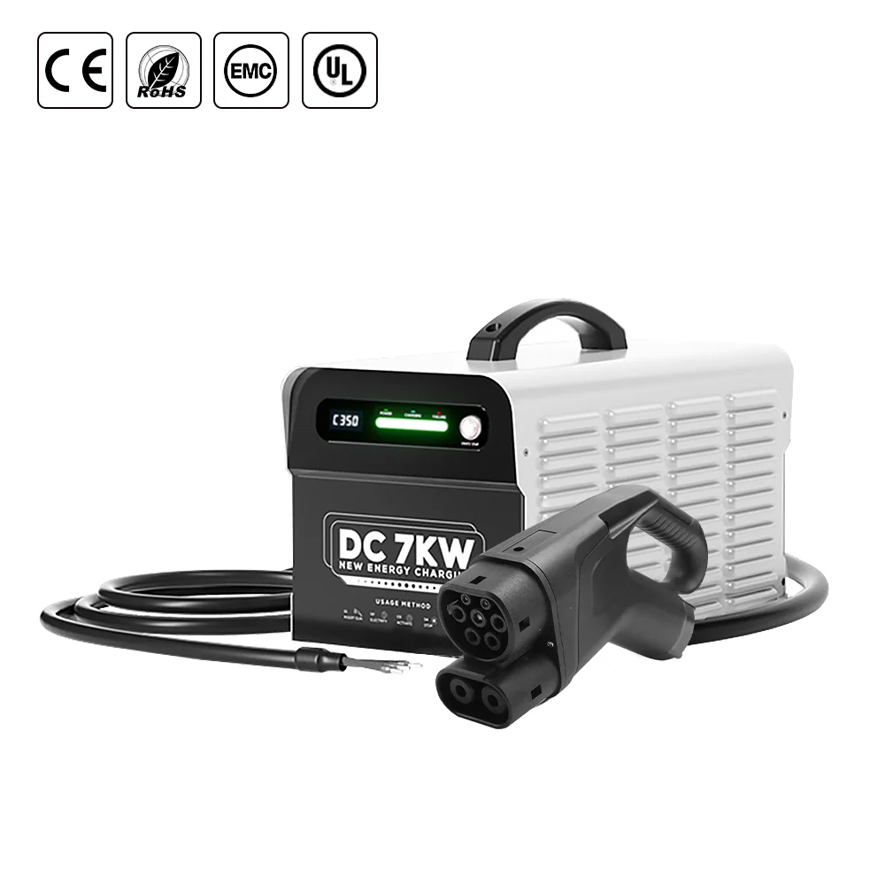 E-Mingze Portable DC fast car ev charger 7 kw electric charging station home use electric vehicle charge pile