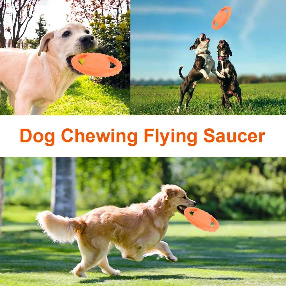 Pet Flying Tray EVA Dog Training Pull Ring Bite Resistant Floating Toys Dogs Outdoor Exercise Interactive Games