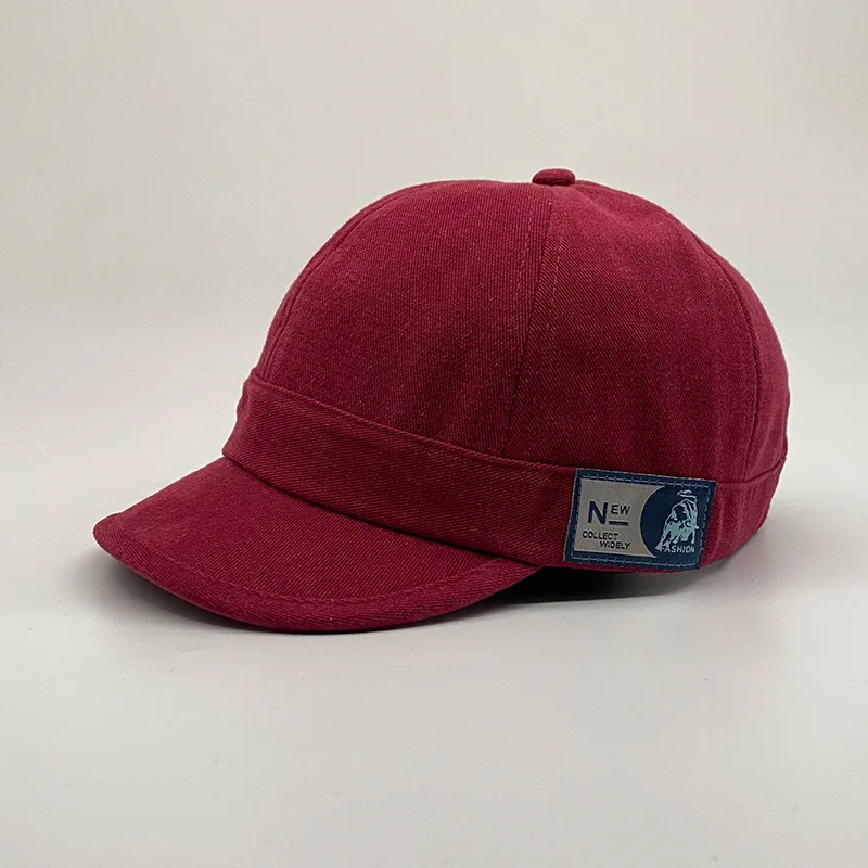 Czapki z daszkiem z krótkim rondem dla kobiet Mężczyźni Bawełniany kapelusz przeciwsłoneczny z regulowanym daszkiem Unisex Outdoor Sports Hip Hop Cap