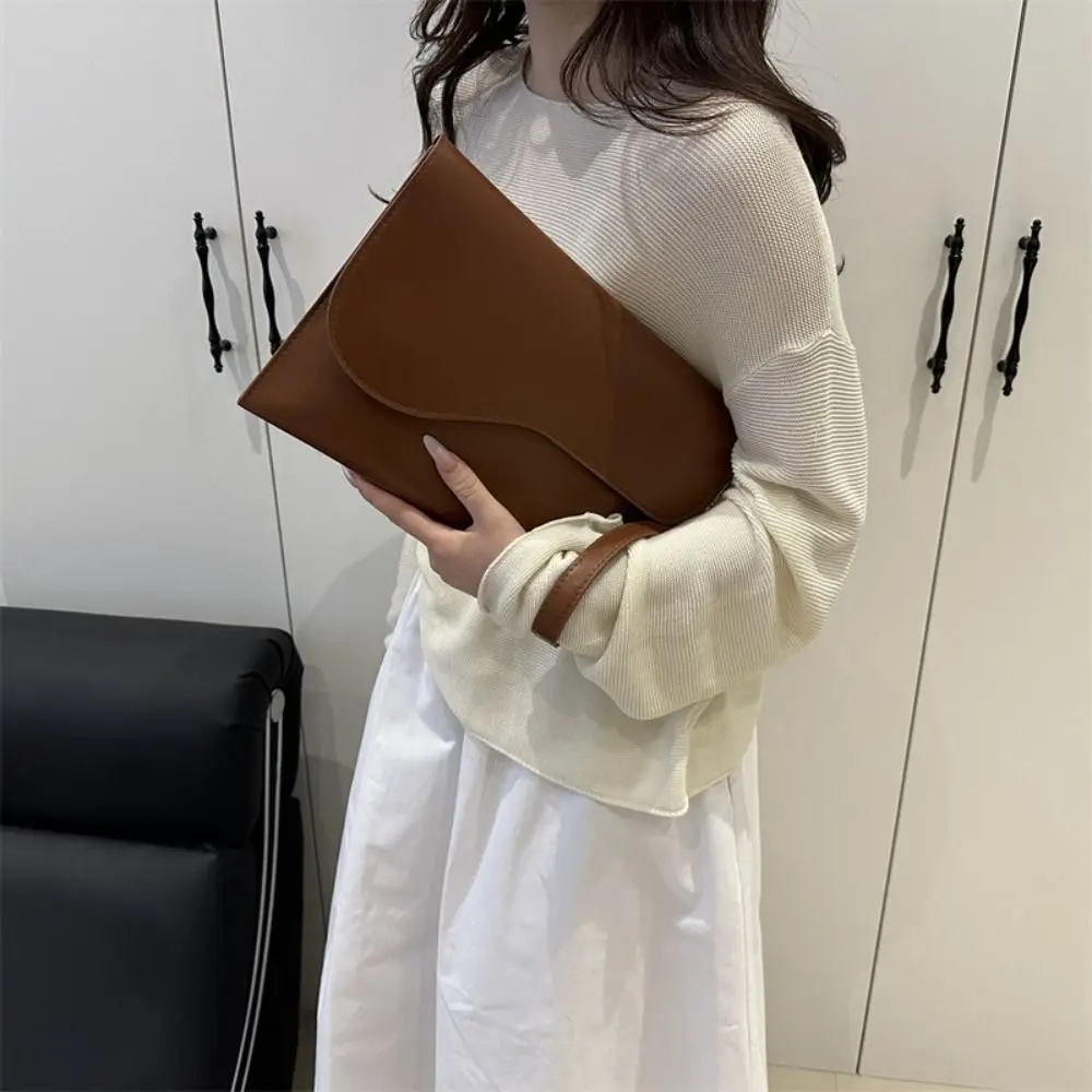 الموضة بلون ملف حمل حقيبة مكتب بولي Leather حقيبة جلدية الأعمال عادية وثيقة حقيبة يد الرجال النساء