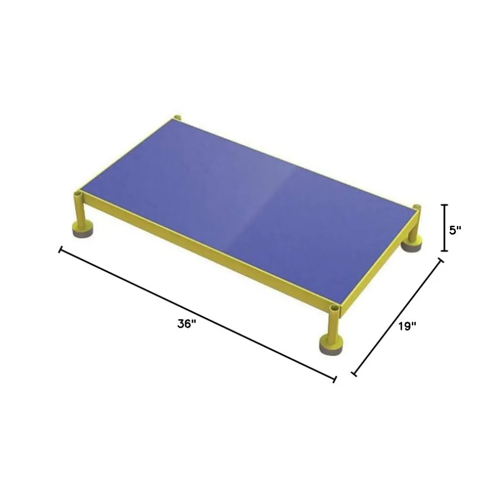 Plataforma de trabalho de aço com altura ajustável, faixa de 9-14 polegadas, tapete ergonômico, 19x24 polegadas