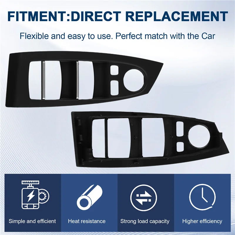 

Прочно автомобильный переключатель левого переднего окна, подъемная панель, дверные подлокотники, панель Tirm 51417234802 для BMW 5 серии F07 2010-2017, левый