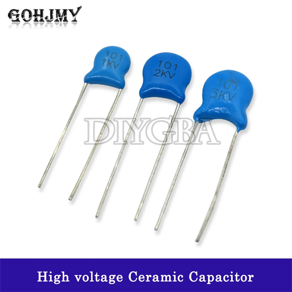 20 pz 1KV 2KV 3KV condensatore ceramico ad alta tensione 10pf 22pf 33pf 47pf 100pf 220pf 330pf 470pf 1nf 2.2nf 3.3nf 4.7nf 10nf 22nf