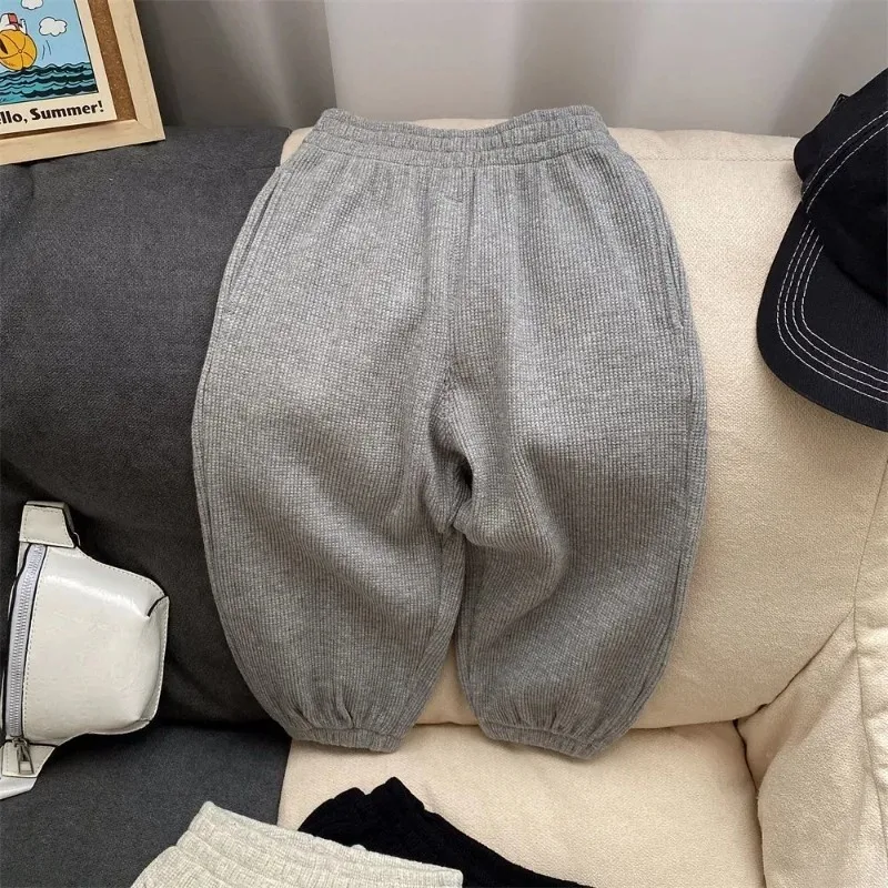 Sommer Einfarbig Jungen Mädchen Hosen Casual Baby Kinder Lose Harem Hosen Mädchen Atmungsaktive Hose Kinder Hosen Kleidung – Detail 6