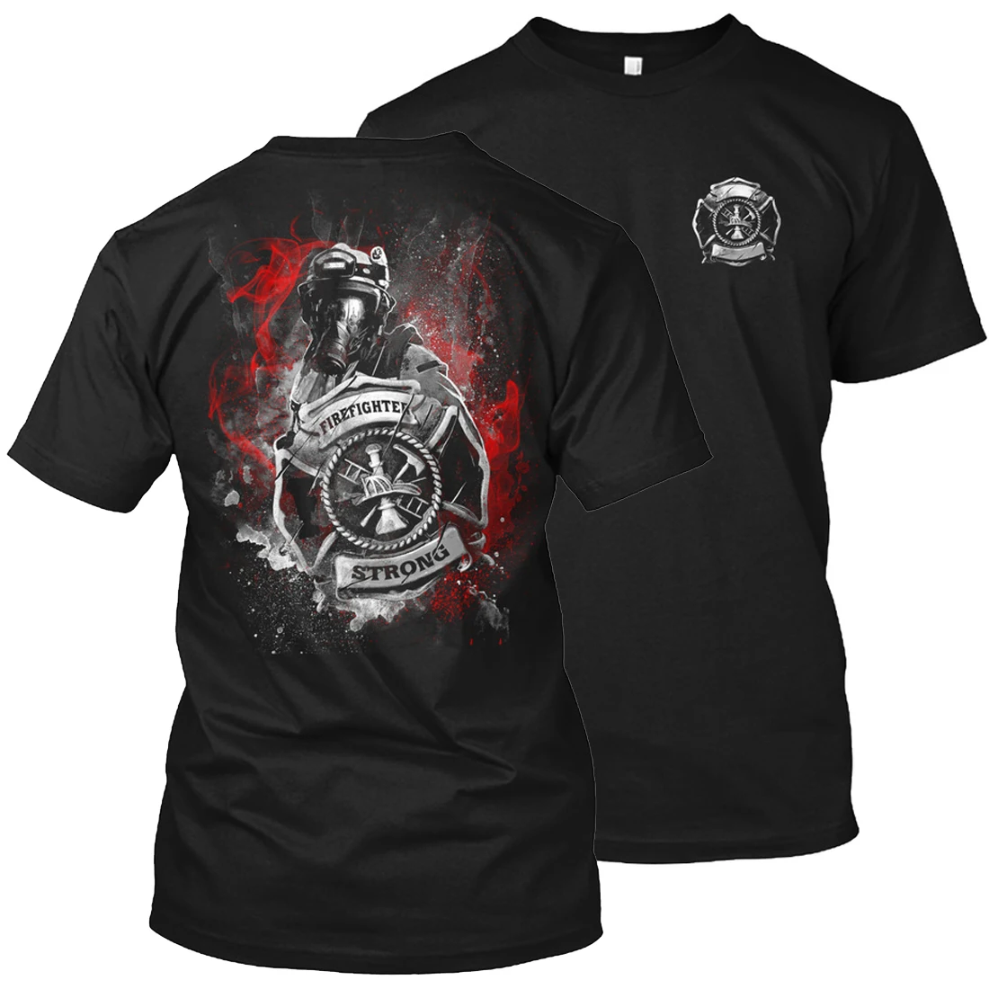 Firefighter Strong Vintage Fireman Gift T-Shirt New 100% Cotton O-Neck Summer Short Sleeve Casual Mens T-shirt Size S-3XL