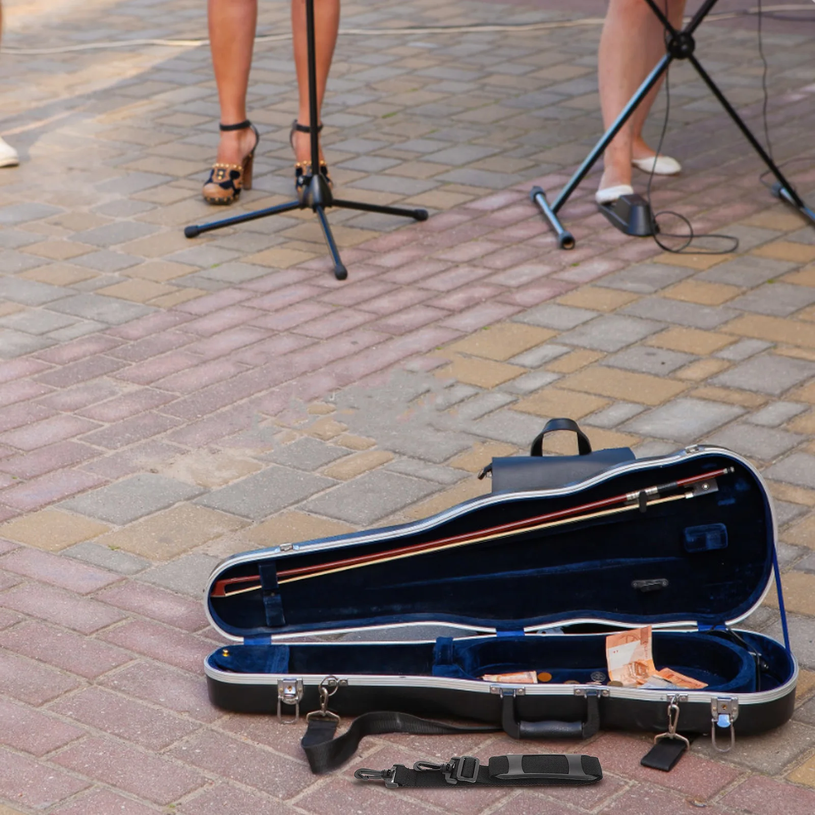 1 par de alças para violino, substituição de pano oxford para bolsa de instrumento portátil multifuncional durável ajustável