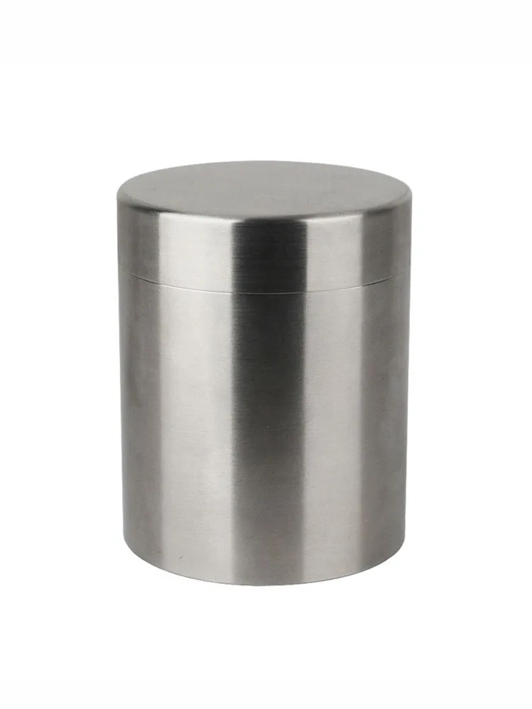304 Stainless Steel Tea Canister 400ml-Air Tight Screw Lid Food Storage Container for Coffee Spices,Durable Anti-Moisture Design