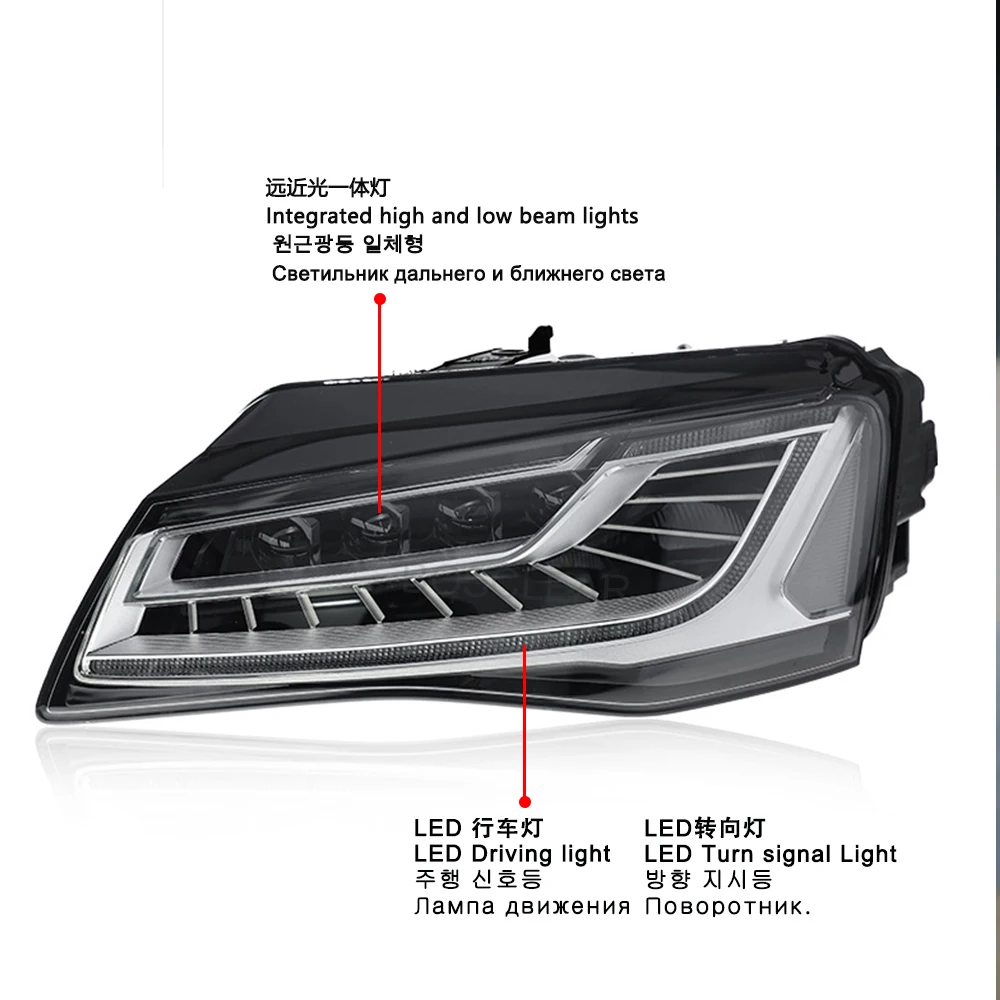 High Brightness LED Lens Headlight Car Body Kit A8 Upgrade D4PA Headlight LED Lens Head Lamps for A8 Headlights 2011-2018