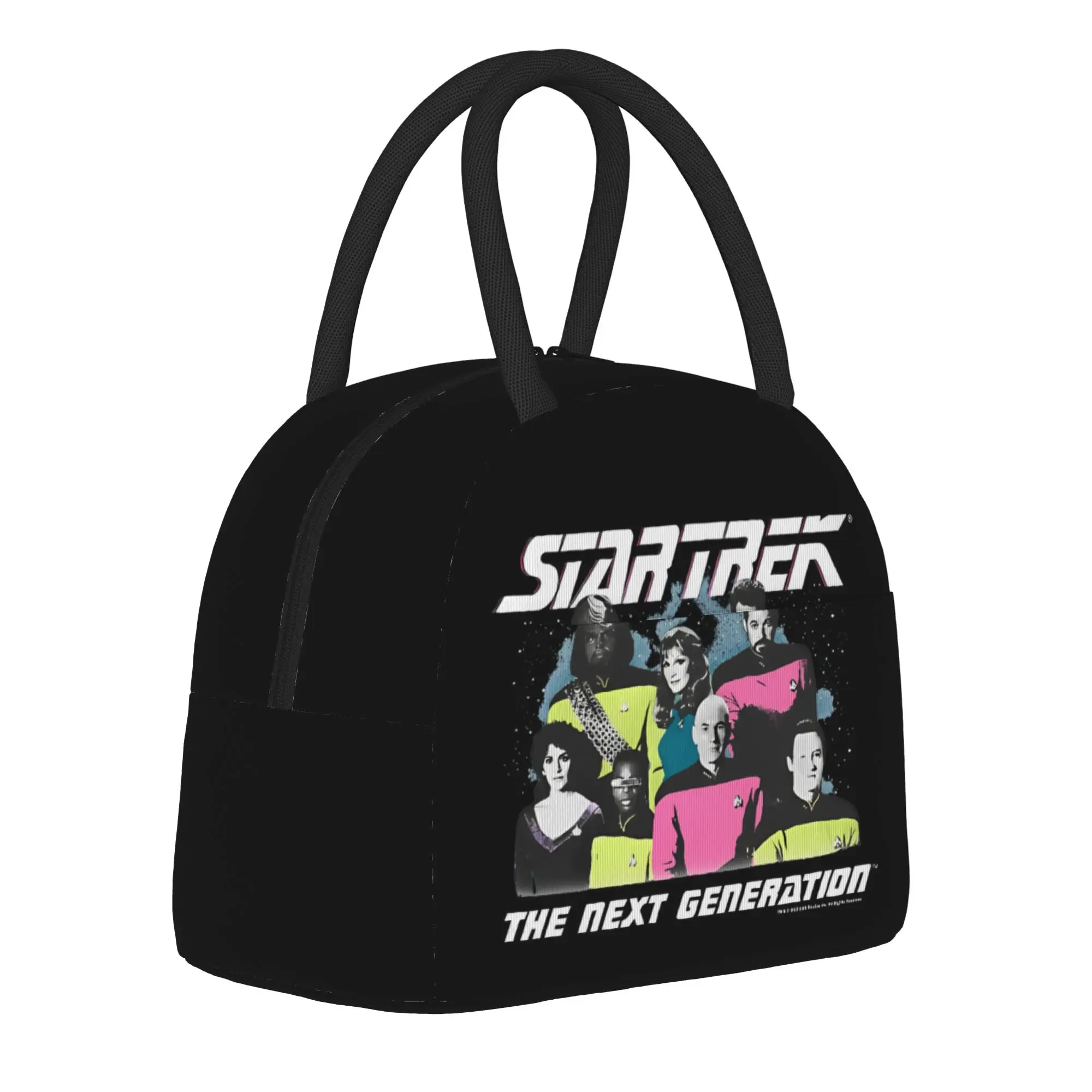 Stars Treks Neon Pop Crew Portrait Insulated Lunch Bags Thermal Bag Reusable,Lunch Container Portable Tote Lunch Box