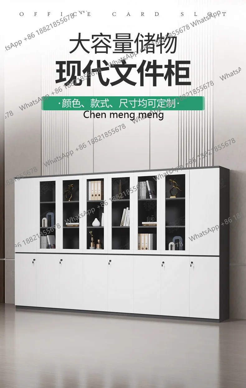 Simple and Modern office storage filing cabinet background cabinet wooden drawer units for room Storage locker storage furniture