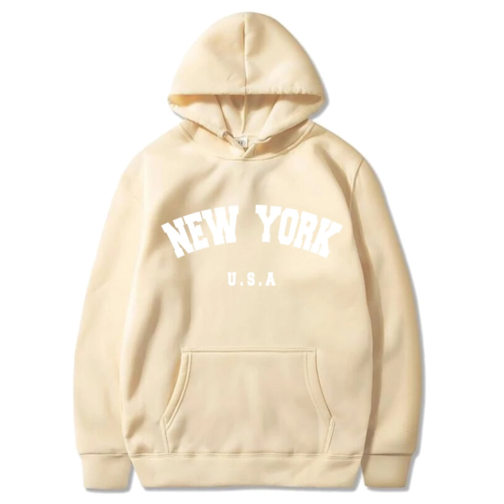 New York US City Hoodies Brief Gedrukt Grafische Sweatshirts Losse Casual Mode Casual HipHop Sweatshirt Harajuku Unisex