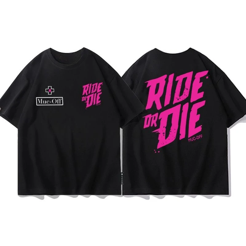 أزياء قصيرة الأكمام القطن تي شيرت ركوب أو يموت الإنحدار الدراجة الرجال والنساء عارضة ركوب أعلى الصيف الرياضة في الهواء الطلق المحملة