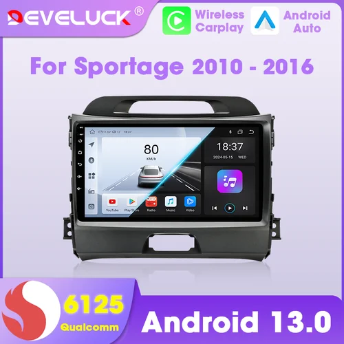 Android Auto Carplay para Kia Sportage 3 SL 2010 2011 2012 2013 2014 2015 2016 Radio de coche reproductor Multimedia sistemas inteligentes 4G