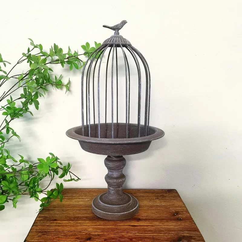 

Retro-made old wrought iron flower stand living room balcony flowerpot stand birdcage display stand gardening groceries