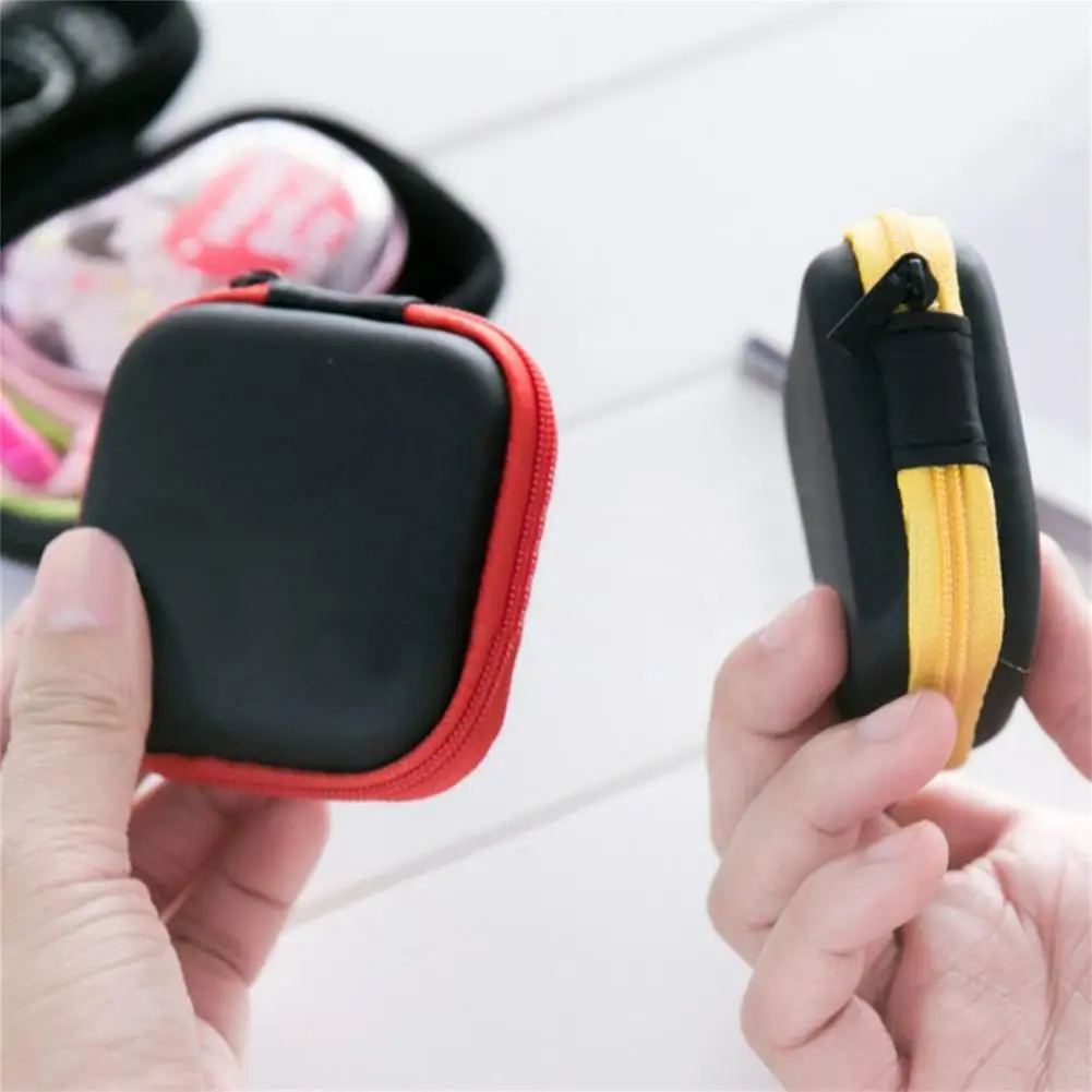 Bolsa de almacenamiento de auriculares EVA portátil, soporte de auriculares con cremallera, cargador Digital, bolsa de almacenamiento de auriculares, estuche organizador de Cable de datos Usb