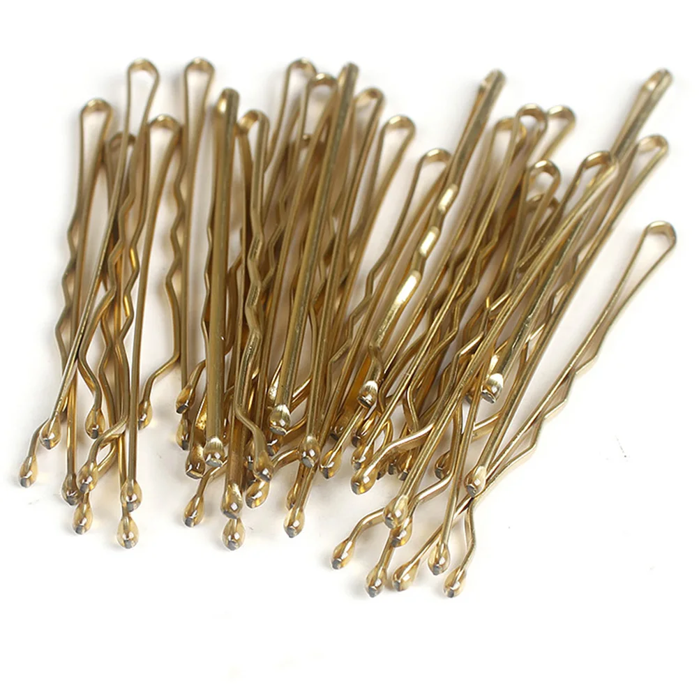 

96pcs Metal Pins Strong Metal Hairpins Hold Hair Clips For Women Reusable Durable Candy Hairpins Travel-Friendly Gold