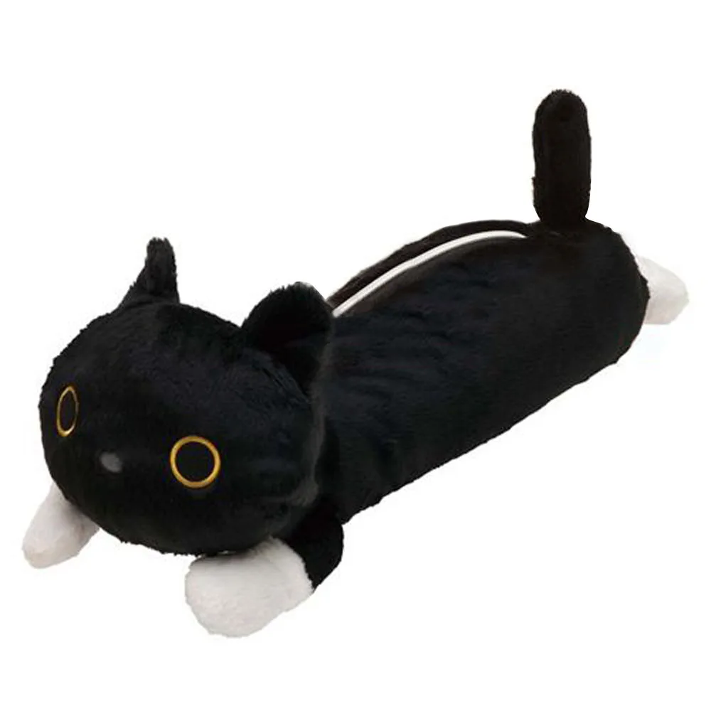 

Kutusita Nyanko Black Cat Plush Pencil Cases for Girls Kids School Pencil Case Pouch Makeup Cosmetic Container Organizer Pen Bag