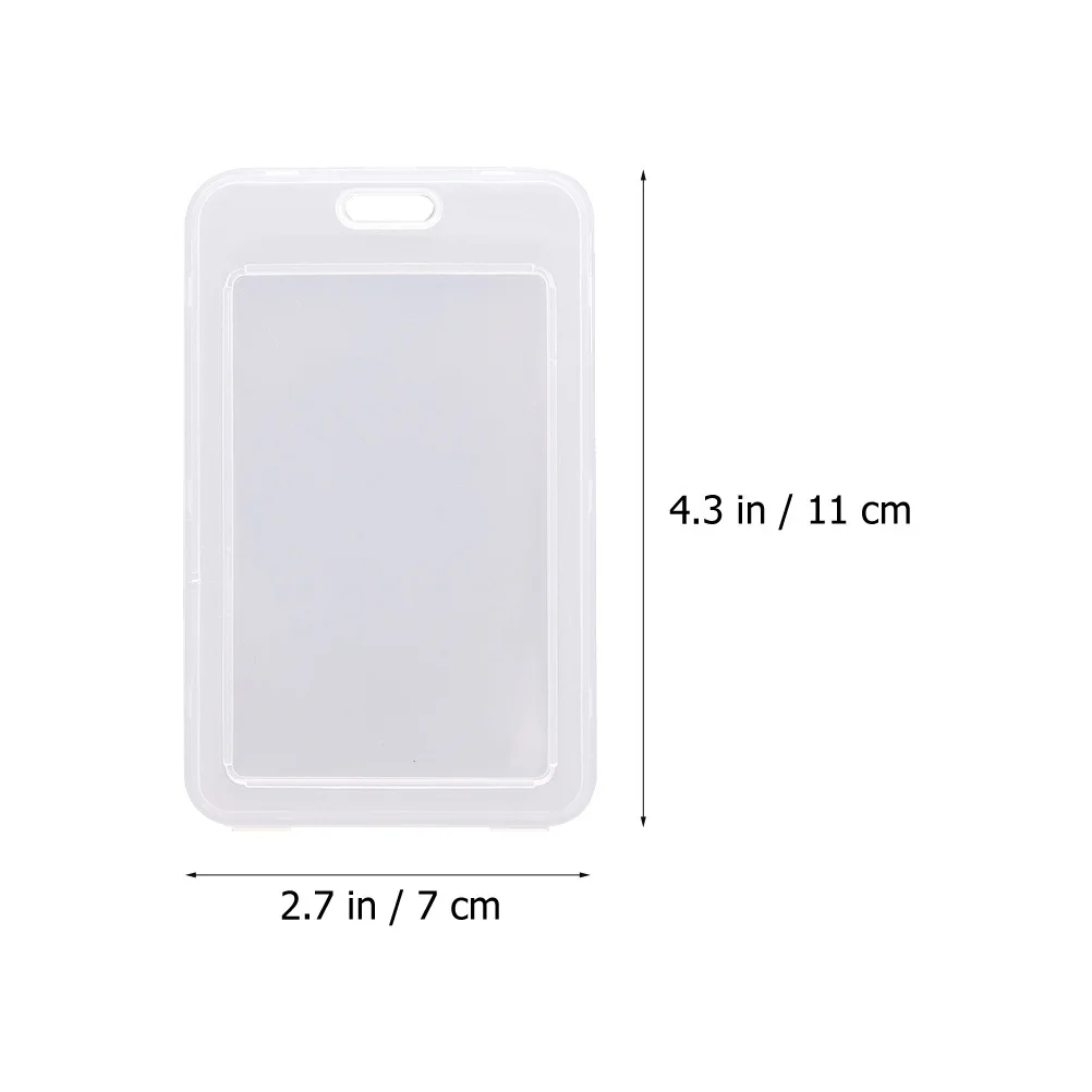 20pcs 버스 카드 홀더 플라스틱 ID 배지 슬리브 다목적 카드 커버 작업 학교 여행 ID 카드 보호대