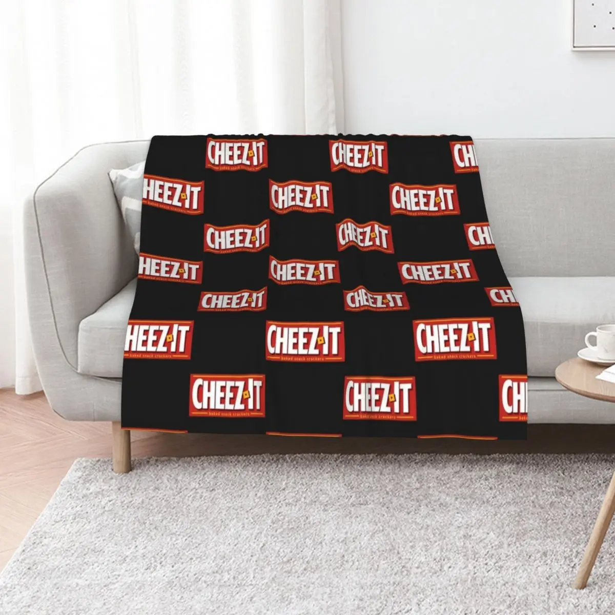 

Cheez It Logo Throw Blanket Stuffeds Flannel Fabric Extra Large Throw Fashion Sofas Blankets