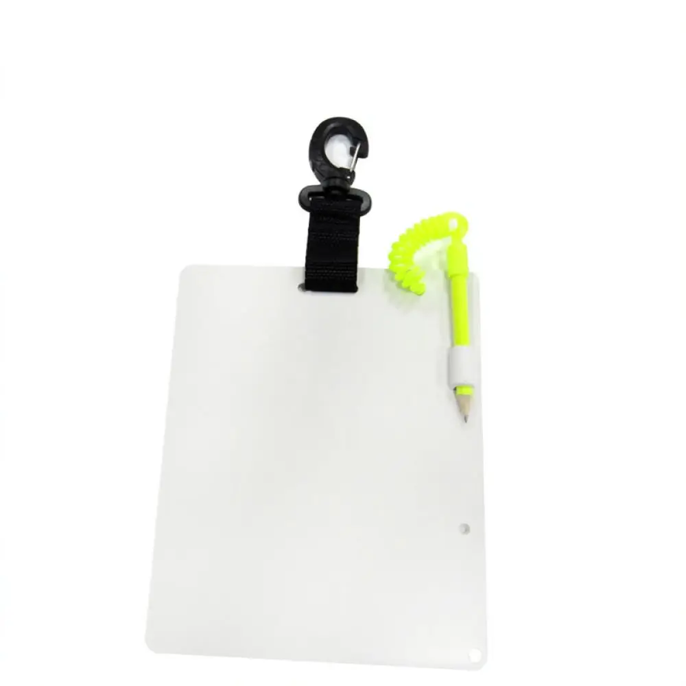 Underwater Writing Tablet Scuba Diving Note Slate Durable ABS Board Accessory For Effective Underwater Communication Data