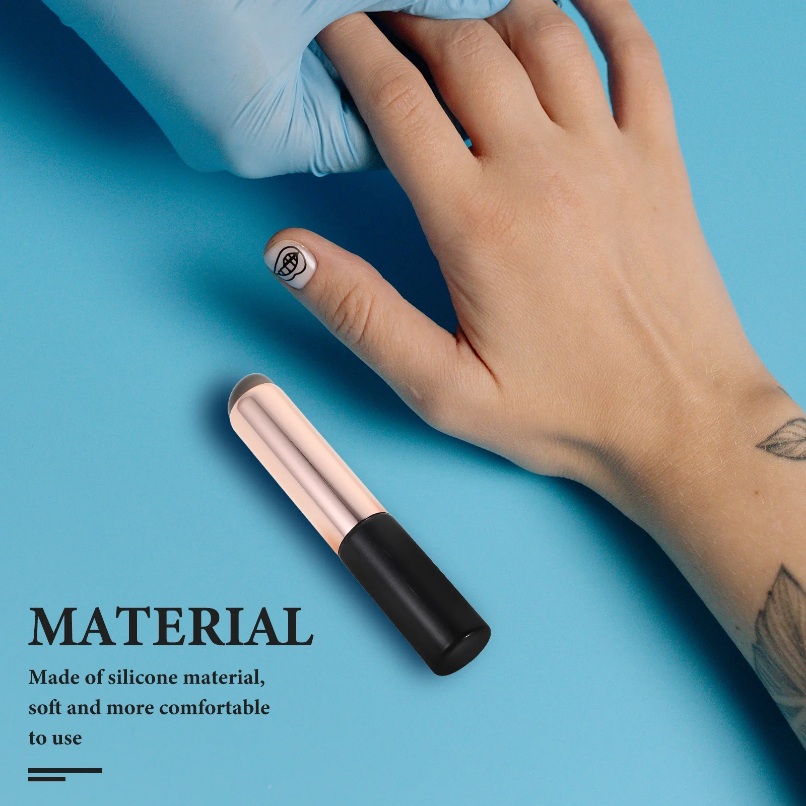 Reusable Silicone Nail Gradient Brush Soft Durable Head Easy Clean Manicure DIY Nail Salon Tool Nails Brush Manicure DIY Tool